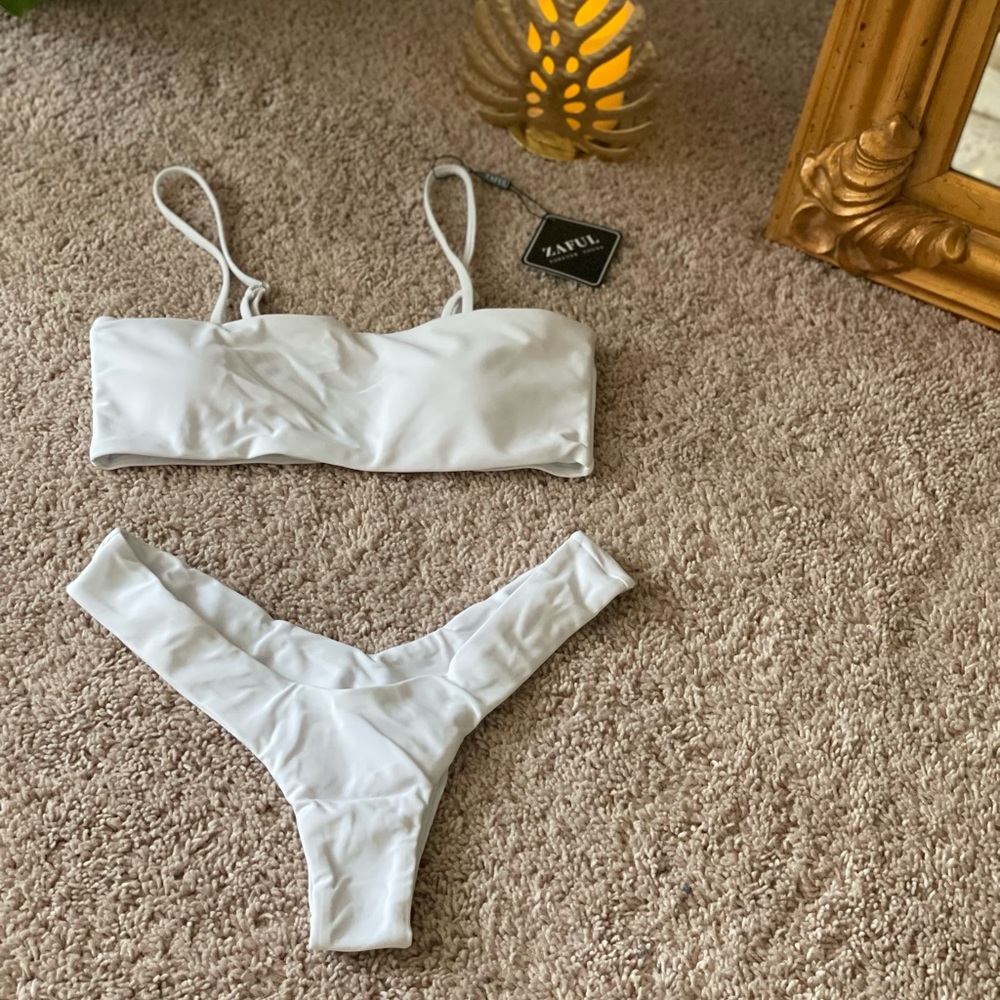 Zaful- 2PC Bikini Swimsuit, White
